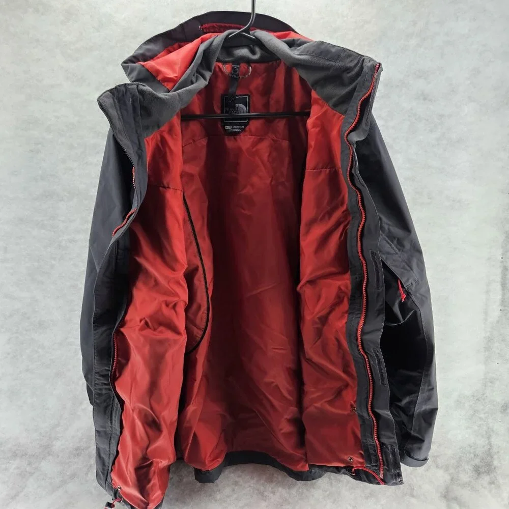 The North Face Men's Hyvent Black Gray Zip Up Hooded Jacket Coat XL SHELL ONLY - Picture 5 of 14